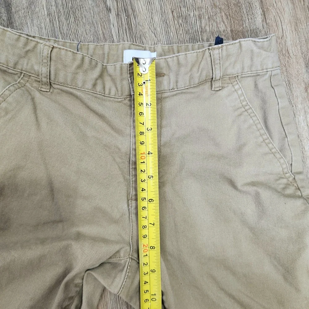 Old Navy Boys Khaki Chino Shorts Tan School Uniform Size 10 Cotton Twill